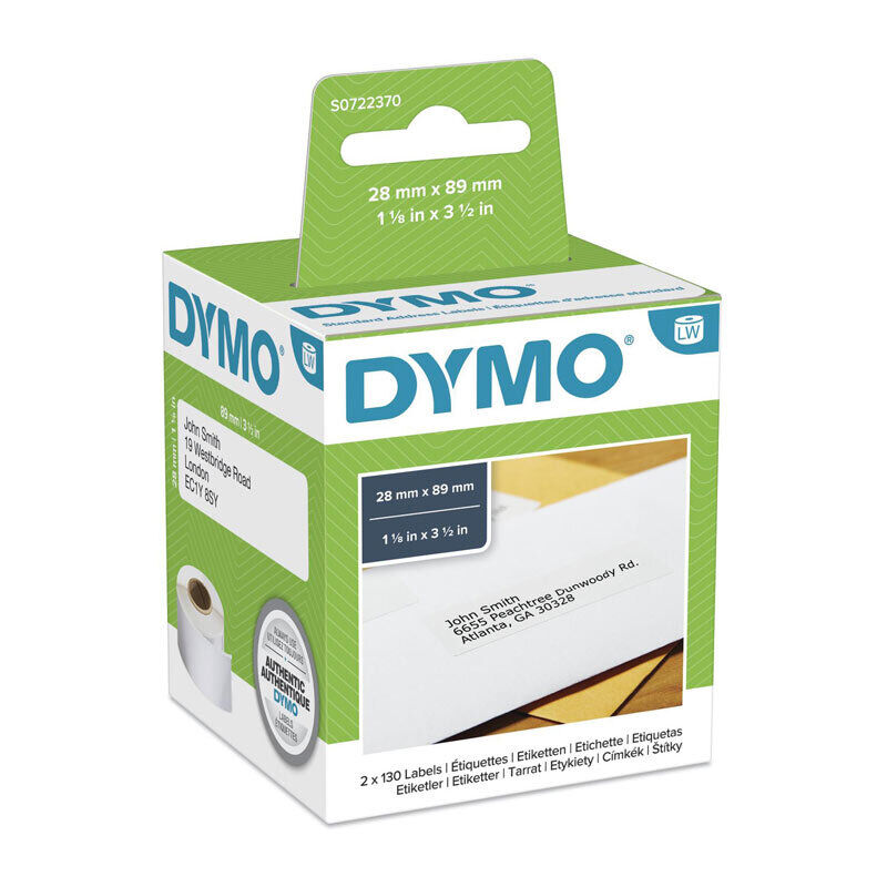Dymo label tape packaging on a white background